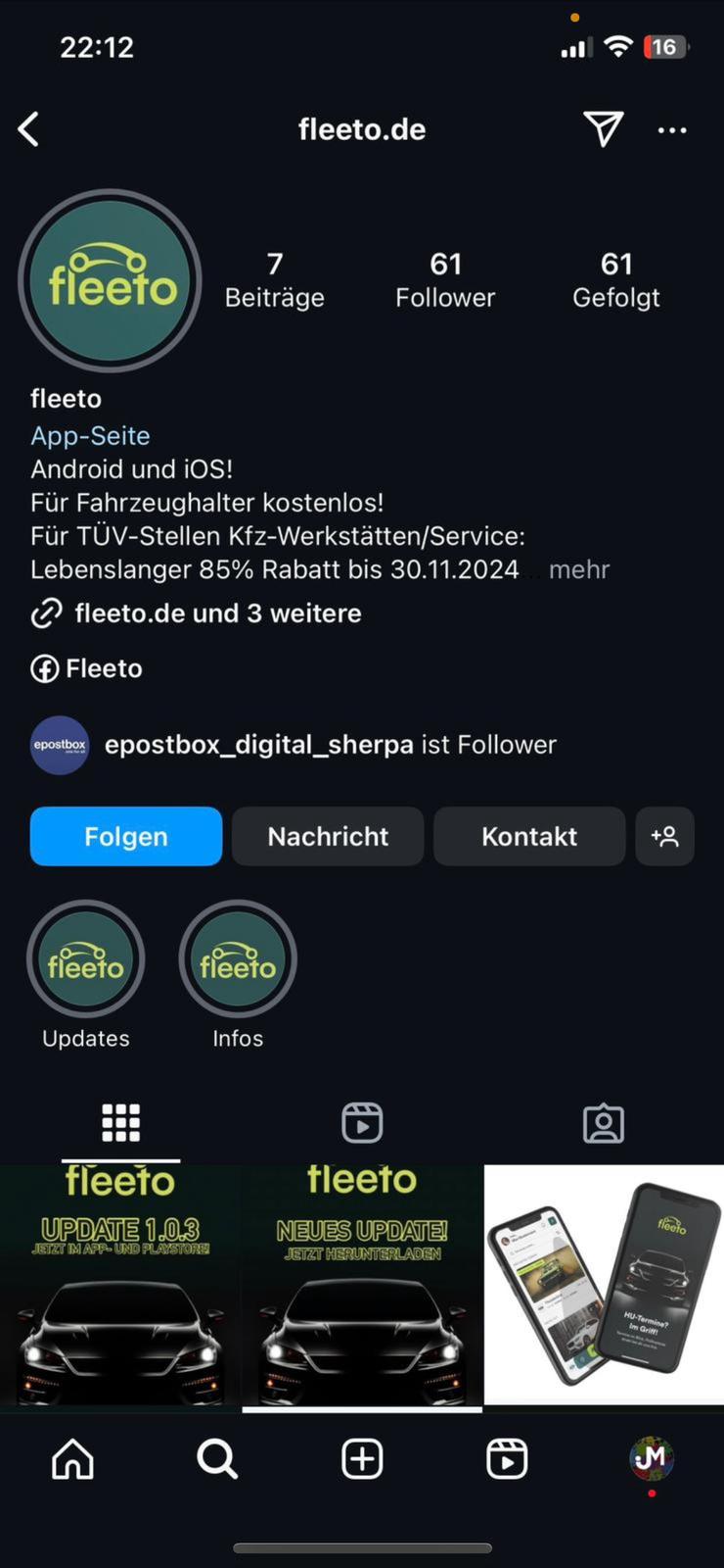 Fleeto Instagram, Vorher