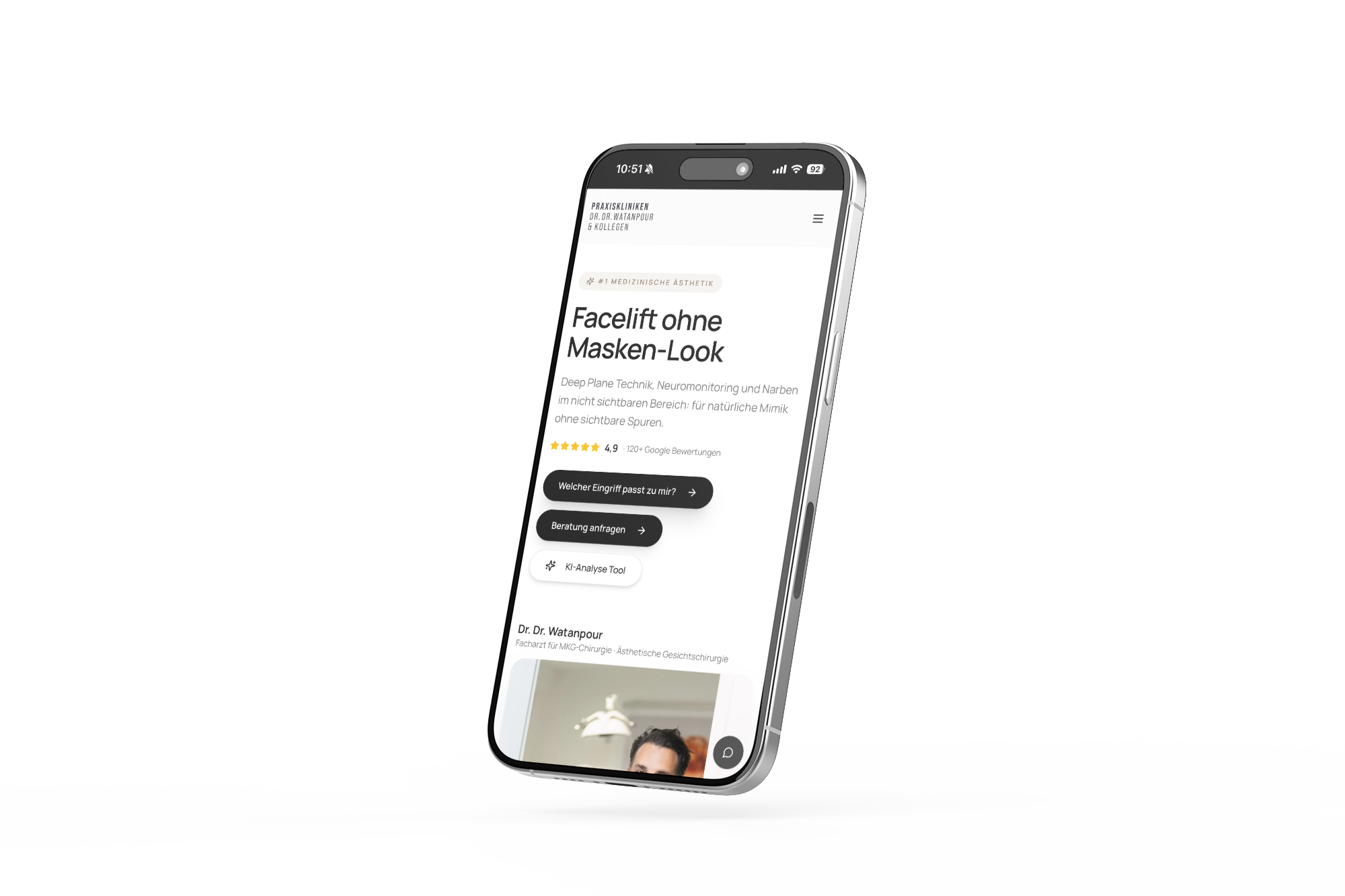 Watanpour Ästhetik Landingpages