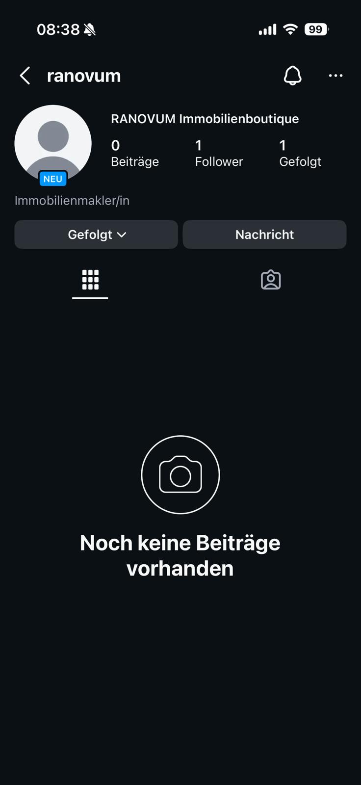 RANOVUM Immobilienboutique Instagram, Vorher