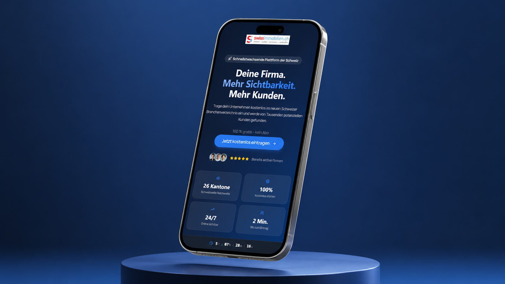SwissImmobilien Branchenverzeichnis Landingpage