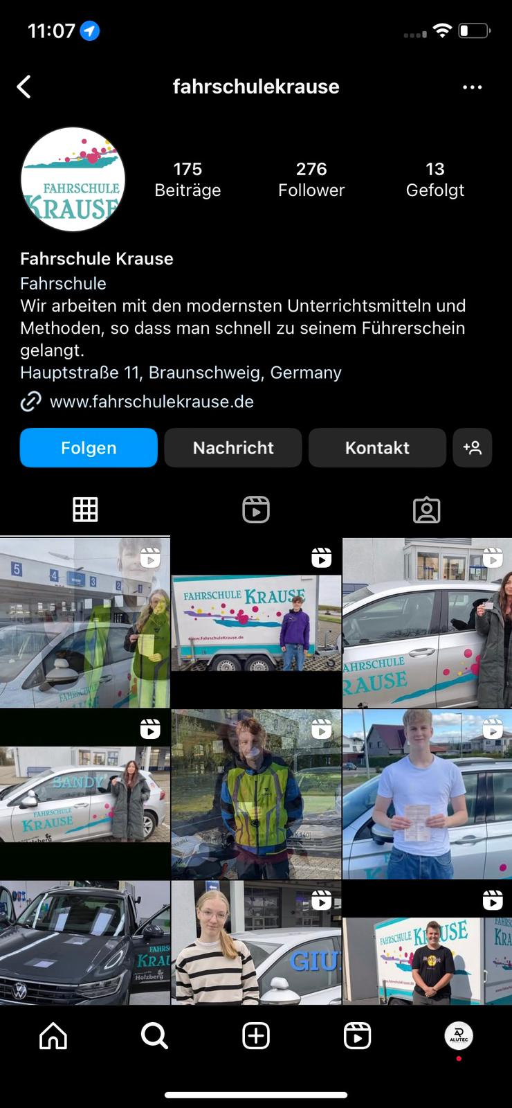 Fahrschule Krause Instagram, Vorher
