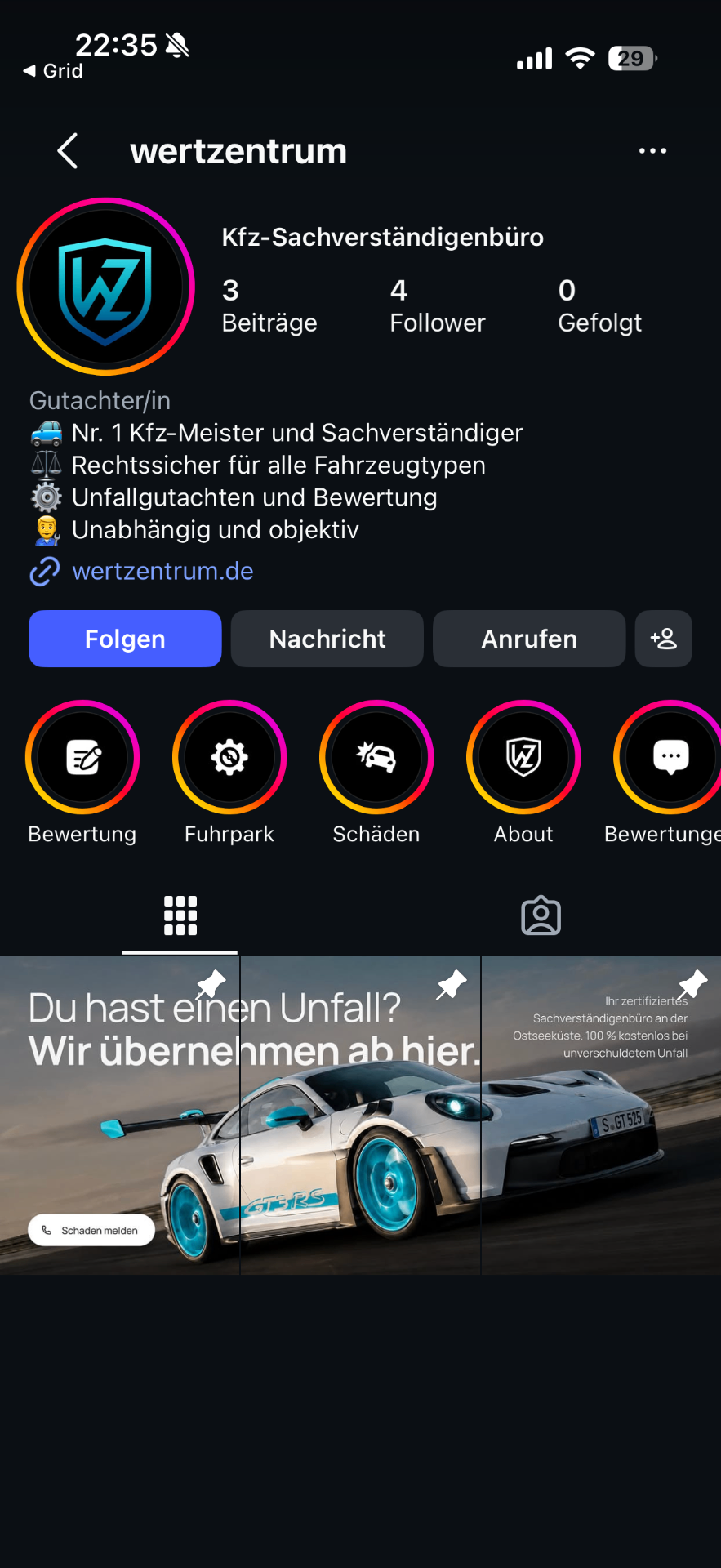 Wertzentrum Kfz-Sachverständigenbüro Instagram, Nachher