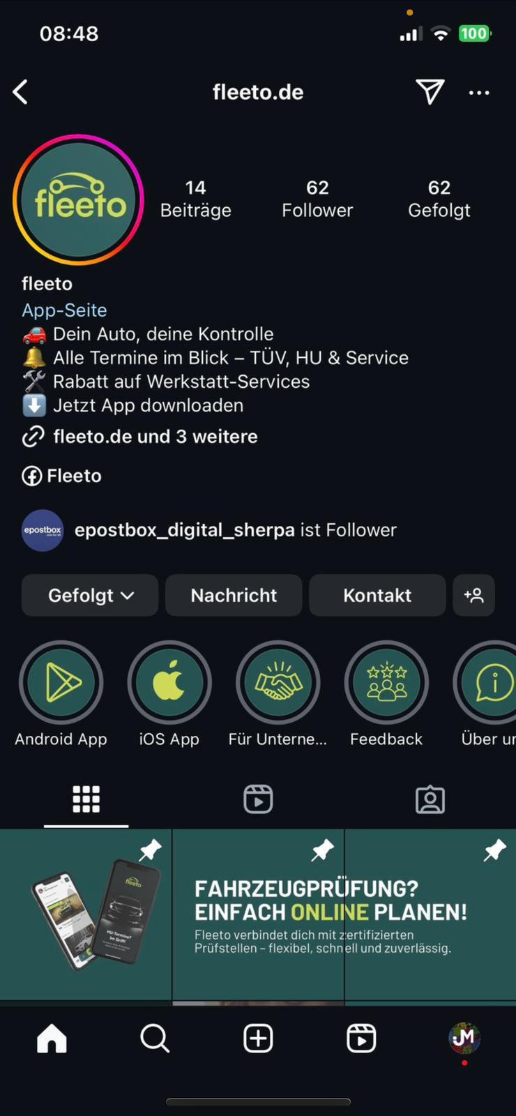Fleeto Instagram, Nachher