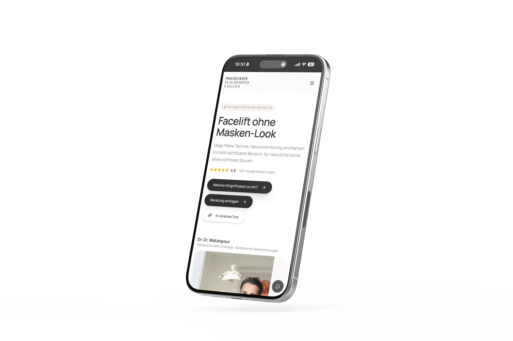 Watanpour Ästhetik Landingpages