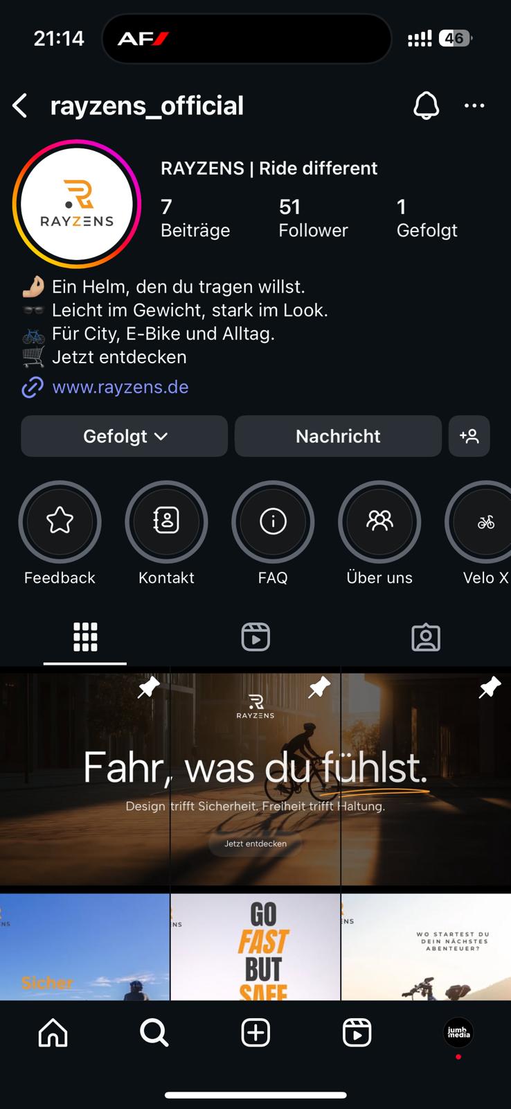 RAYZENS Instagram, Neuer Account