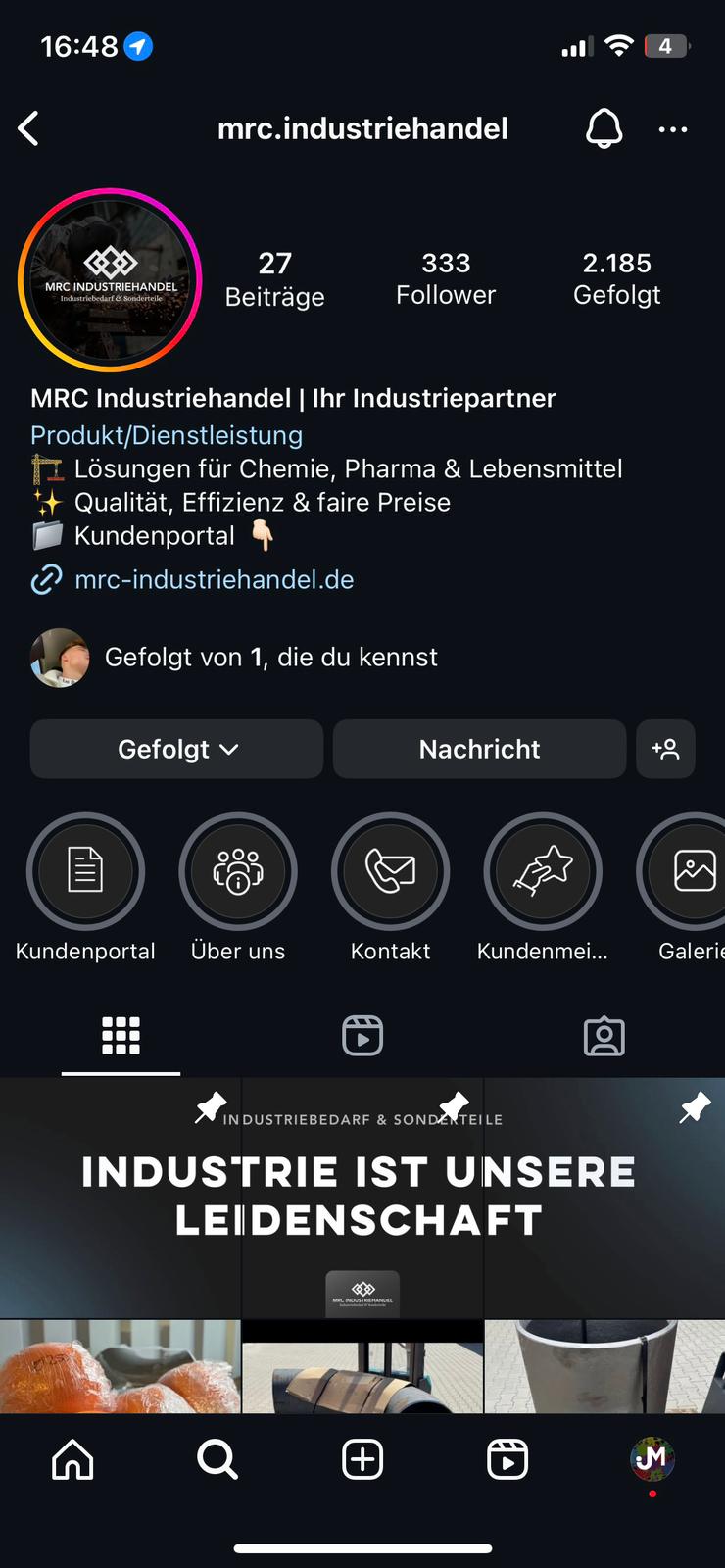 MRC Industriehandel Instagram, Nachher